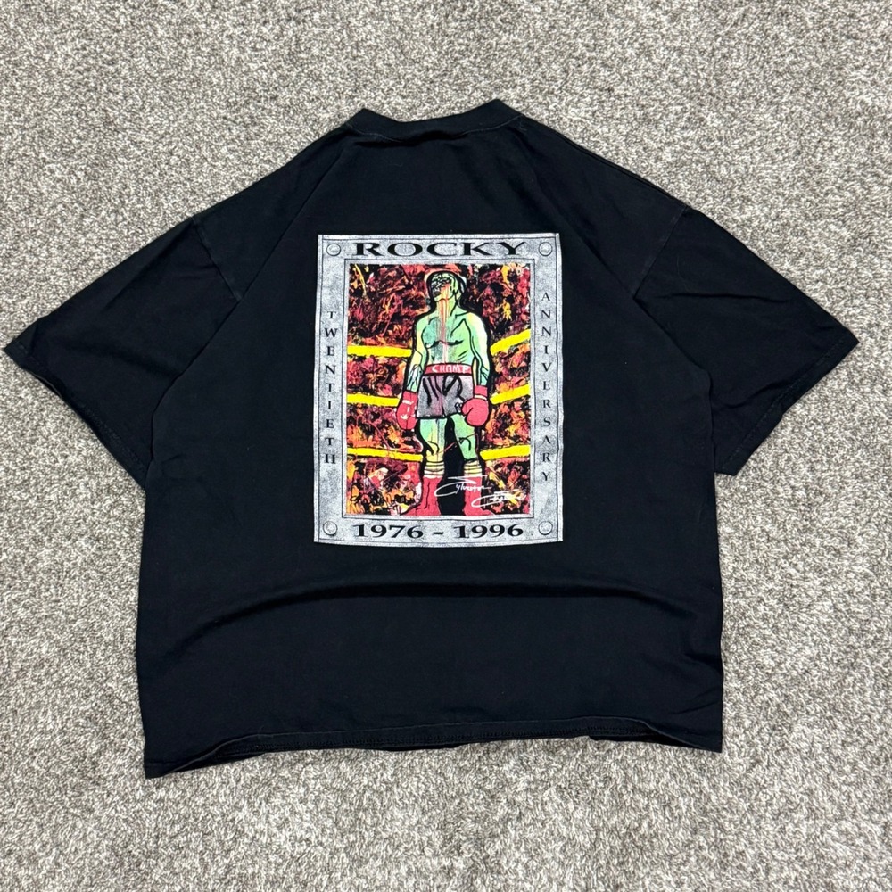 Vintage 90s Planet Hollywood Rocky Movie‎ 20th Anniversary T-Shirt Mens XL USA